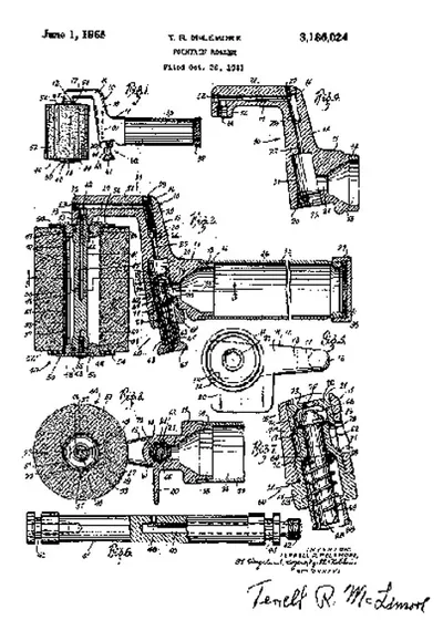 Vintage vacuum blueprint drawing