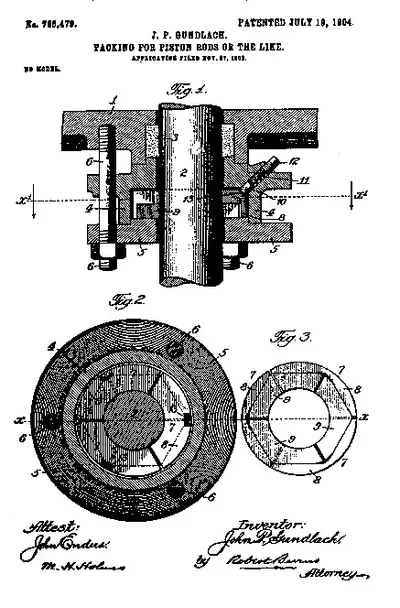 Vintage piston rod technical illustration.