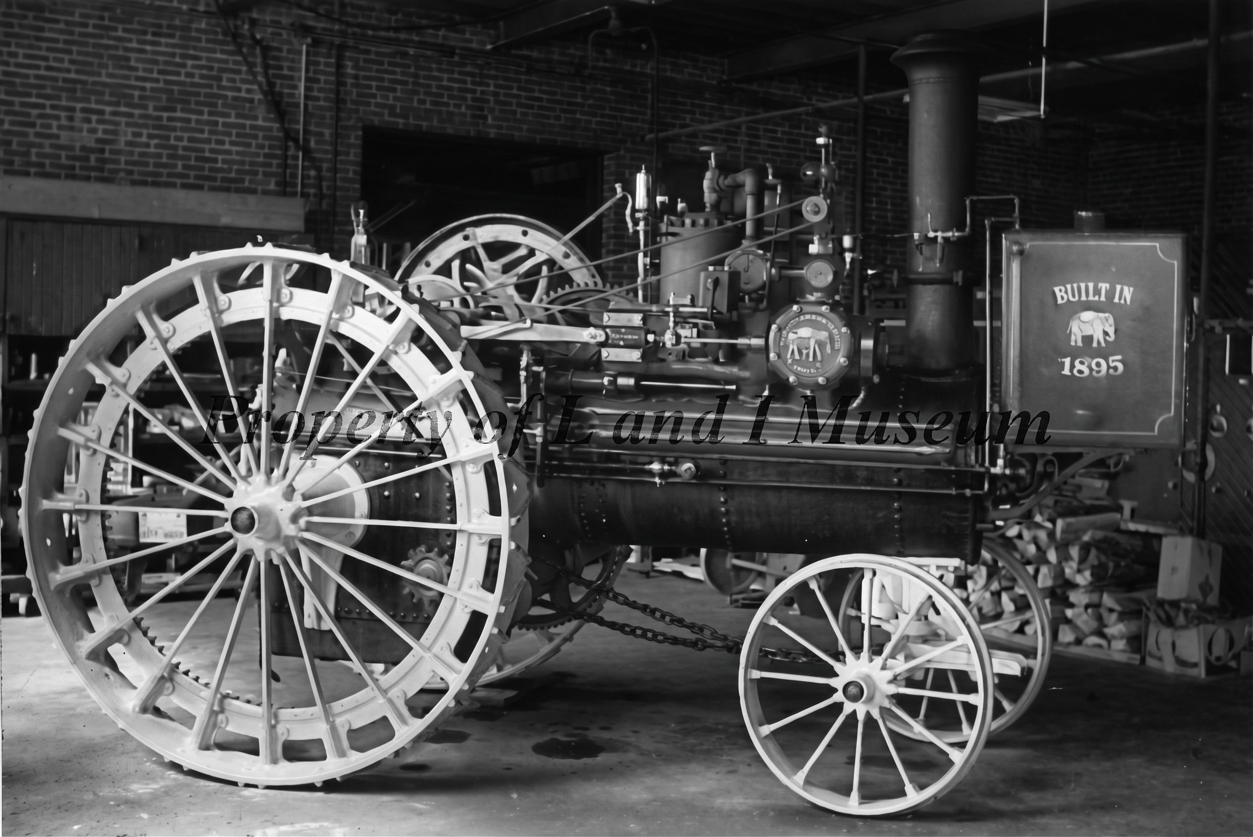 A 12 horsepower steam engine weighing 11,000 lbs affectionately known as Jumbo is the largest artifact in the Labor & Industry Museum's collection.